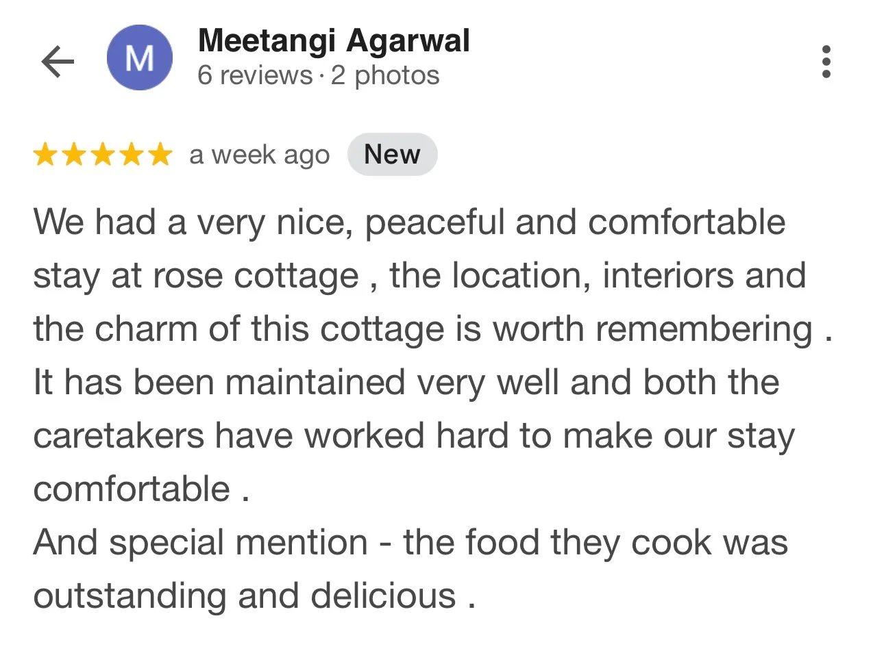 Guest review for Rose Cottage, Shimla