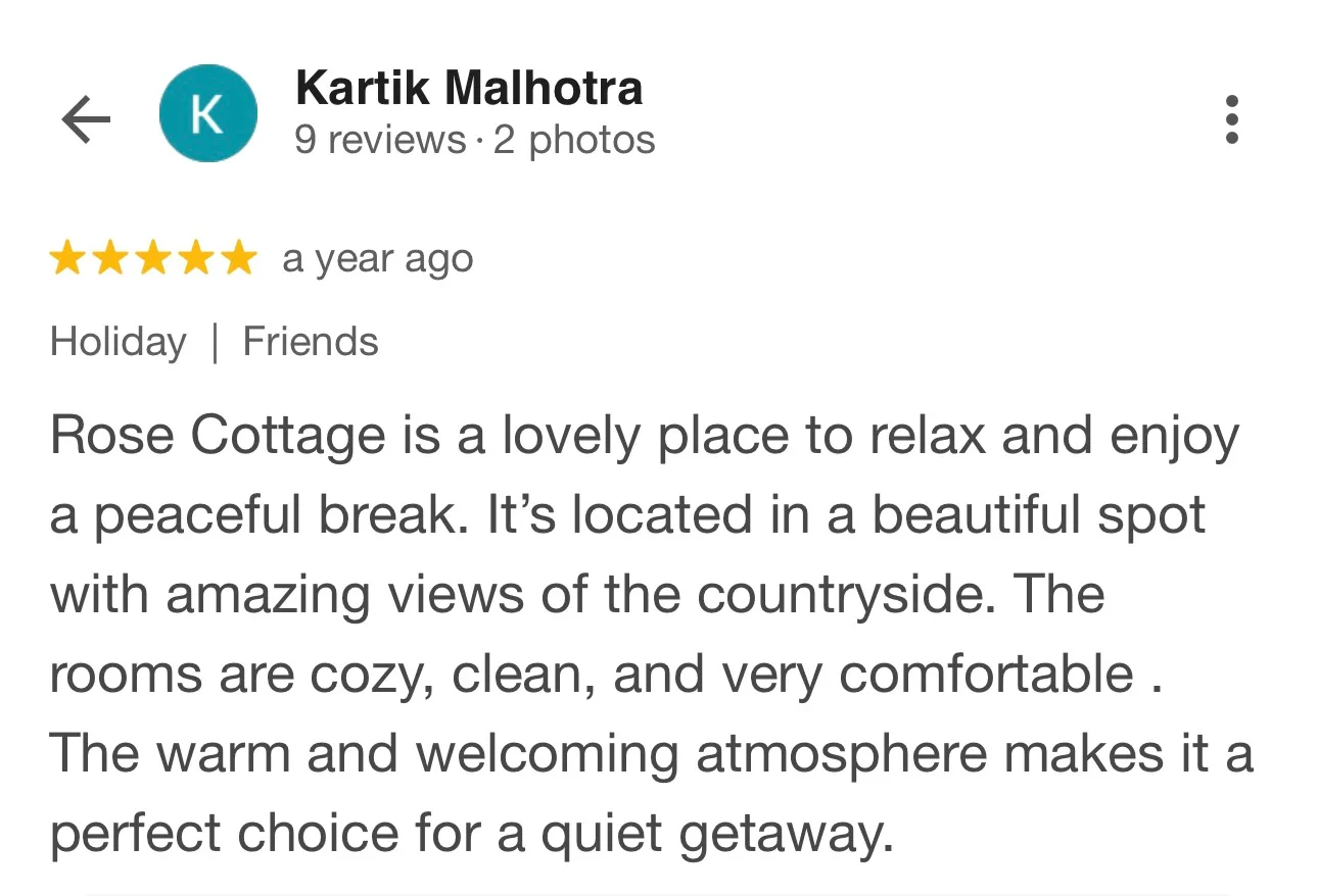 Guest review for Rose Cottage, Shimla