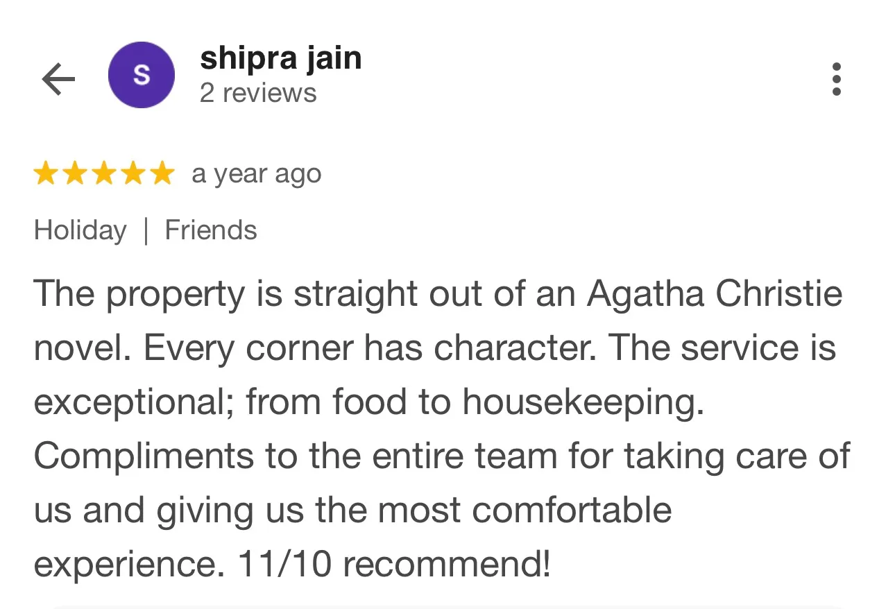 Guest review for Rose Cottage, Shimla