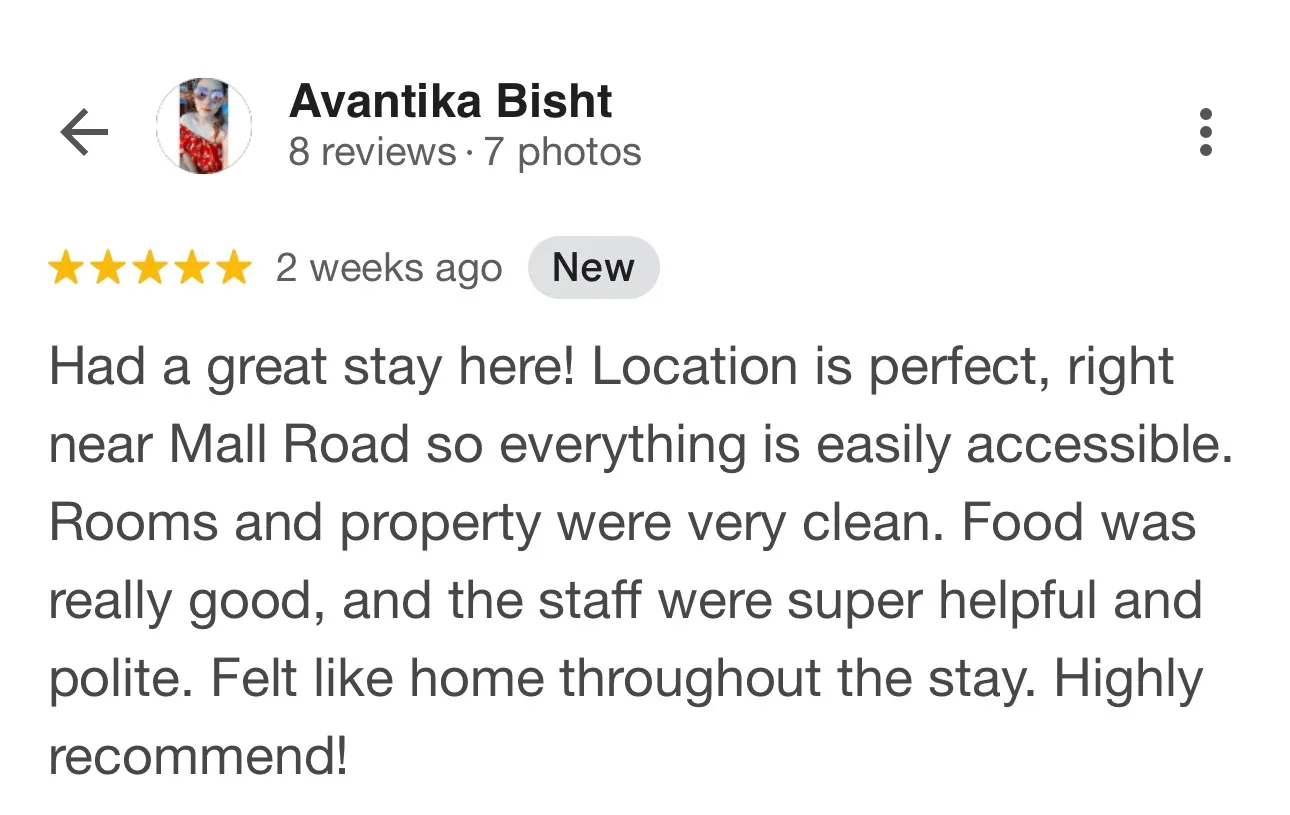 Guest review for Springfield, Kasauli