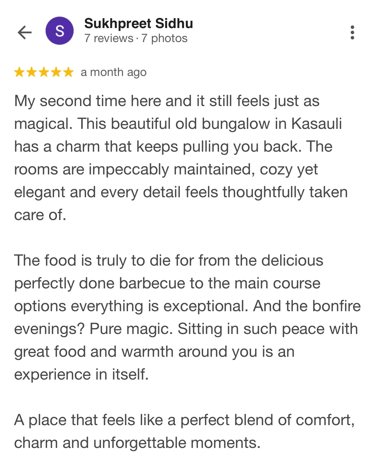 Guest review for Springfield, Kasauli